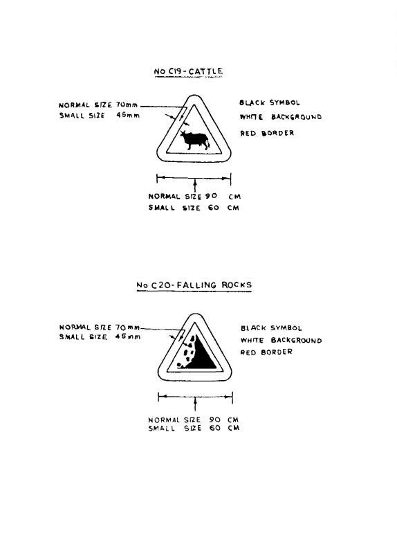 First Schedule, mandatory signs: printed page 148 of the Act