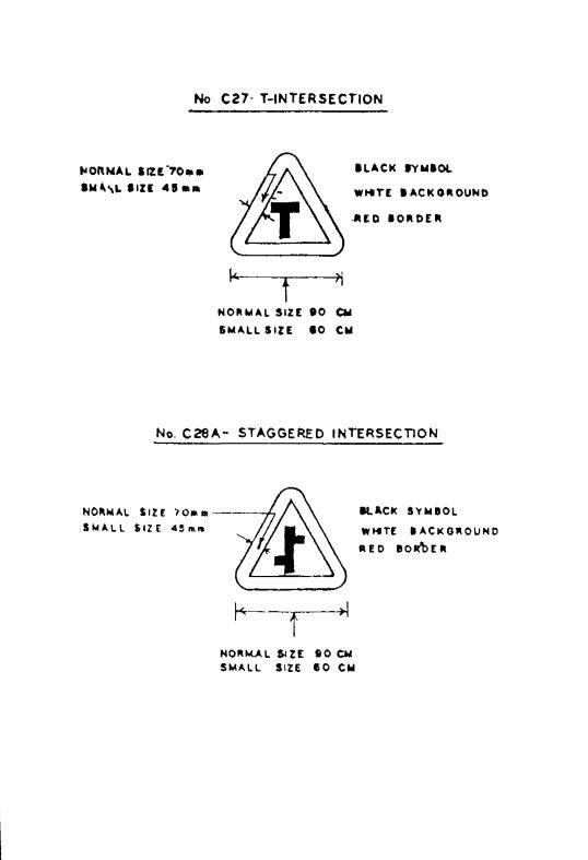 First Schedule, mandatory signs: printed page 153 of the Act