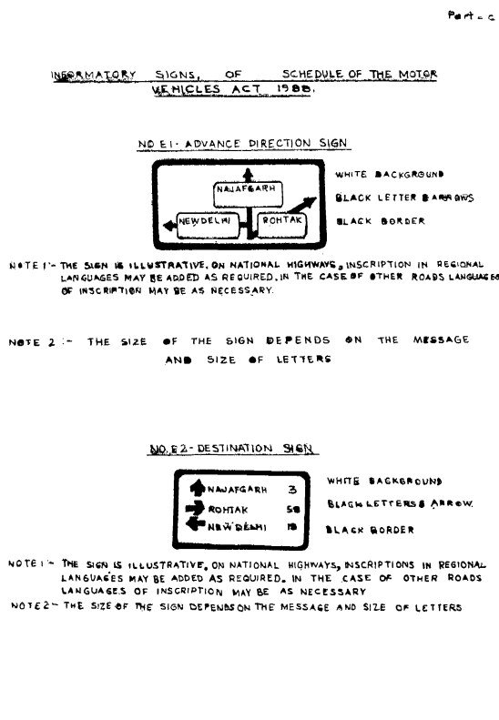 First Schedule, mandatory signs: printed page 161 of the Act