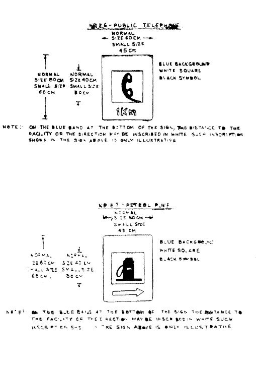 First Schedule, mandatory signs: printed page 164 of the Act