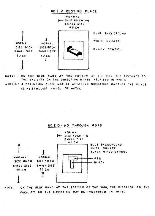 First Schedule, mandatory signs: printed page 167 of the Act