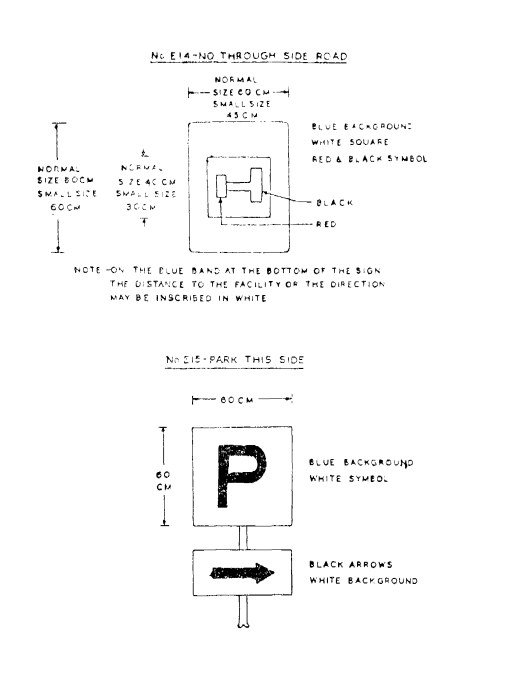 First Schedule, mandatory signs: printed page 168 of the Act